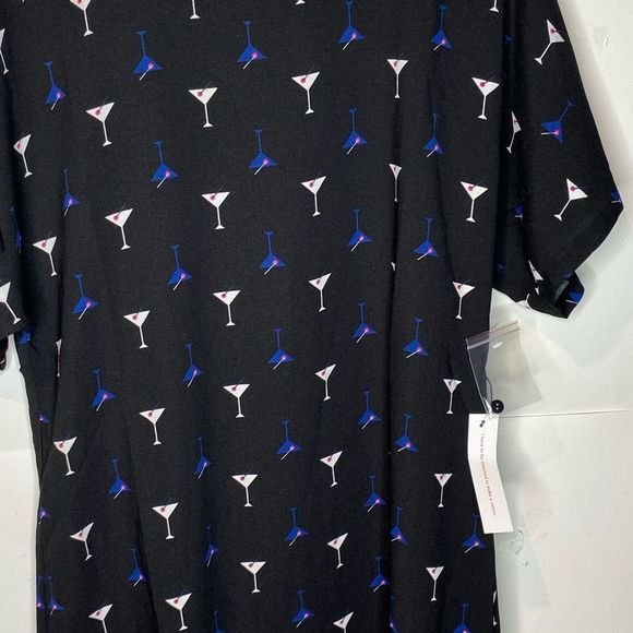 ModCloth just a little something belted shift dress martinis cocktail glass retr - Picture 4 of 9